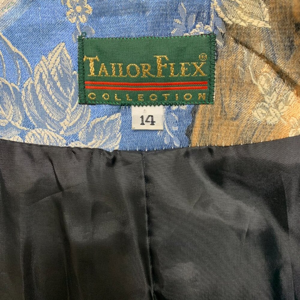 Tailor Flex Collection Women's Multi-Color Floral Jacket, Size 14 - Picture 3 of 4